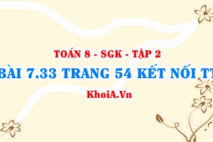Bài 7.33 trang 54 Toán 8 Kết nối tri thức Tập 2